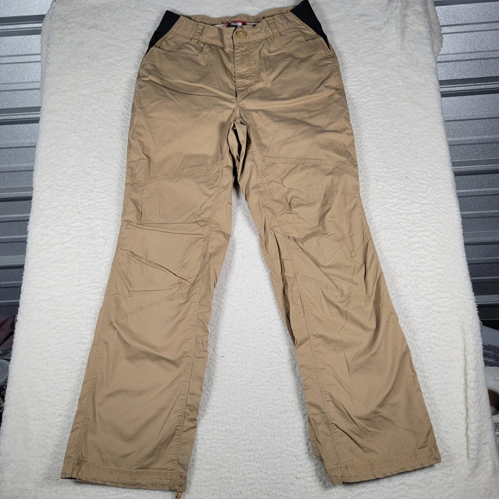 The North Face Hiking Pants Mens Small Tan Khaki Elastic Waist Articulated Knee